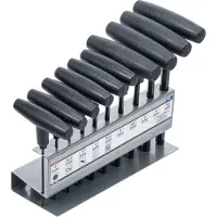 Kraftmann Schroevendraaierset met T-greep Binnenzeskant 2 - 10 mm 10 stuks. (contactdoos)