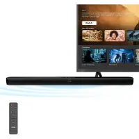 FlinQ Soundbar – Bluetooth 5.3 & Ingebouwde Subwoofer – 80W – 92 x 8,6 x 7,5 cm – Zwart