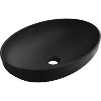 Mexen Cornelia opzetwastafel 50 x 37 cm, zwart mat - 21885085