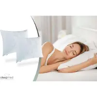 SleepMed 2 x - Memory Foam Kussen - 100% Traagschuim - Wit - Hypoallergenen Hoes - 55 x 43 x 12 cm