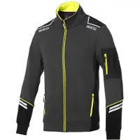 Sparco Full Zip Tech Alabama Vest - Zwart — Geel — XL