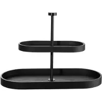 Asa selection Etagère Wood Black 2-Tiered Oval Black 25 cm