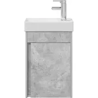 vidaXL Badkamermeubel met kraan Betongrijs 40,5 x 22,5 x 62 cm