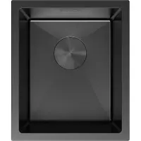 Mexen Trixo roestvrijstalen spoelbak 1-komor 370 x 440 , zwart - 6412371000-70