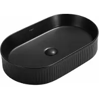 Mexen Grovo opbouw wastafel gegroefd 57 x 36 cm, zwart mat - 22305785