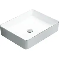 Mexen Estela wastafel opbouw 50 x 40 cm, wit/zilver - 22105052