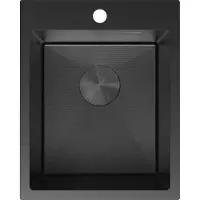 Mexen Solix roestvrijstalen spoelbak 1-kamer 400 x 500 , zwart HC - 6406401000-70HC