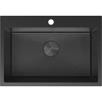 Mexen Solix roestvrijstalen spoelbak met 1 kamer 650 x 450 , zwart HC - 6403651000-70HC
