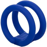 Calexotics - Admiral Dubbele Siliconen Cockring - Blauw
