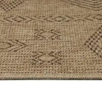 Muratap Natur vloerkleed dhaka buitenkleed sisal laagpolig indoor en outdoor beige 240x340 cm