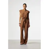 Aaiko Dames Jumpsuits Lisana Tencel Ten 545 - Bruin - Maat XL