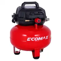 Eco Max Pancake Luchtcompressor 23L - Compact en Krachtig - Dubbele Aansluiting