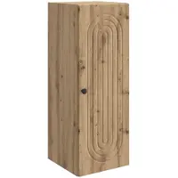 vidaXL Wandkast 33 x 34,5 x 90 cm Bewerkt hout Artisanaal eiken