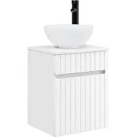 vidaXL Wastafelmeubel met wastafel, wit, 39 x 35 x 63 cm