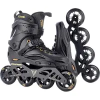Tempish Viber L.E. 90 Skeelers Volwassenen – 4x90mm Wielen – Fitness / Speed Inline Skates – Zwart Goud – Maat 42