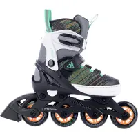 Tempish Systent Skeelers - Inline Skates - Verstelbaar - Zwart/Groen/Oranje - Maat 33-36
