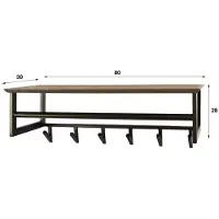 Hoyz kapstok bruno - 30x80x28 cm