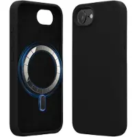 Kwmobile telefoonhoesje geschikt voor Apple iPhone 17e / iPhone 16e - Hoesje met magneet compatibel met MagSafe - Smartphone case in zwart