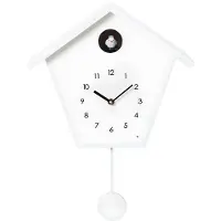 DNA Klok - Wandklok - Koekoeksklok - Wandklok Modern - Wit - 38cm × 23cm × 12cm