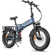 Samebike RS-A02 Pro Elektrische Fatbike – 48V 15Ah – 20*4 Inch Banden – 110KM Bereik – Opvouwbaar – Mechanische Schijfremmen –Blauw