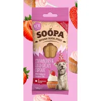 Soopa gezonde Dental Sticks voor honden - Strawberry & Coco Cream Cupcake - Birthday edition