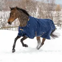 Bucas Deken Irish Turnout 50gr Donkerblauw-goud - 135/183