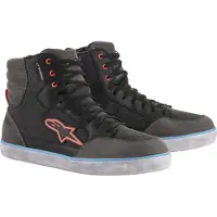 Alpinestars J-6 Canvas, schoenen waterdicht ,zwart/donkergrijs/lichtblauw ,10 US