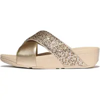 Original Brands Lulu crystal-mix metallic cross slides