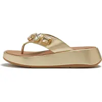 Original Brands F-mode ultra-jewel leather toe-post sandals