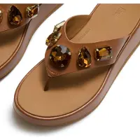 Original Brands F-mode ultra-jewel leather toe-post sandals