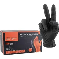 P2r Nitril handschoenen met diamanttextuur, visschubben type, bestand tegen chemicaliën, oliën en benzine (x100)