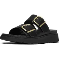 FitFlop Gen-ff buckle two-bar leather slides