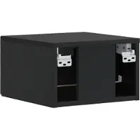 vidaXL Muurbevestigde Nachttafel 2 pcs Zwart 49 x 34,5 x 20 cm