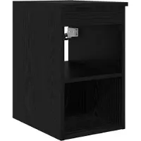 vidaXL Badkamerkast Tussenin Zwart eiken 30 x 41 x 50 cm Bewerkt hout