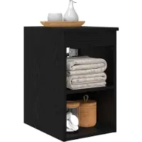 vidaXL Badkamerkast Tussenin Zwart eiken 30 x 44,5 x 50 cm
