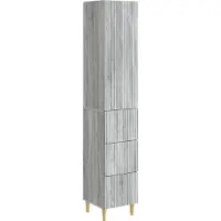 vidaXL Kast Set 2 st Grijs Sonoma Bewerkt hout