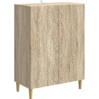 vidaXL Dressoir Sonoma Eiken 66 x 34,5 x 90 cm Bewerkt hout
