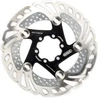 Elvedes CRX Cooling 6 Hole Brake Disc Silver / Black || Maat: 160 mm