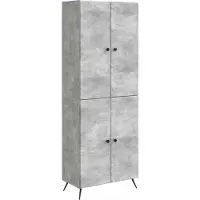vidaXL Kast Set 2 pcs Betongrijs Bewerkt hout