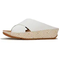 Original Brands Lulu lux graphic-weave leather cross slides