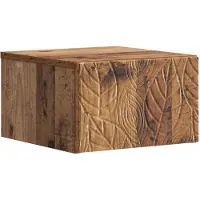 vidaXL Wandgemonteerde Zijtafel 2 pcs Oud hout 34,5 x 33 x 20 cm