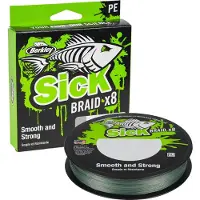 Berkley Sick Braid – Viskabel, 8-strengs gevlochten, super glad, 8-voudig multifilament