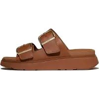Original Brands Gen-ff buckle two-bar leather slides