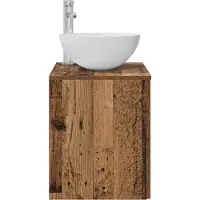 vidaXL Wandgemonteerde wastafel van een meubel Oud hout