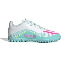 Adidas F50 Messi Club TF Aurora Radiante - Wit/Lucide roze/Flash Aqua Kids