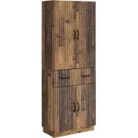 vidaXL Kast Set 2 pcs Oud hout Bewerkt hout