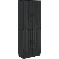 vidaXL Kast Set 2 pcs Zwart Bewerkt hout
