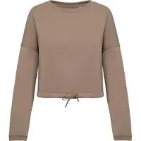 Native Spirit NS429 Ecologische cropped damessweater met ronde hals