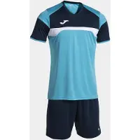 Joma Danubio Iii Short Sleeve Set Blauw 5-6 Years Kinderen