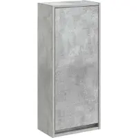 vidaXL Wandgemonteerde wastafelmeubel Betongrijs 35 x 20 x 81 cm